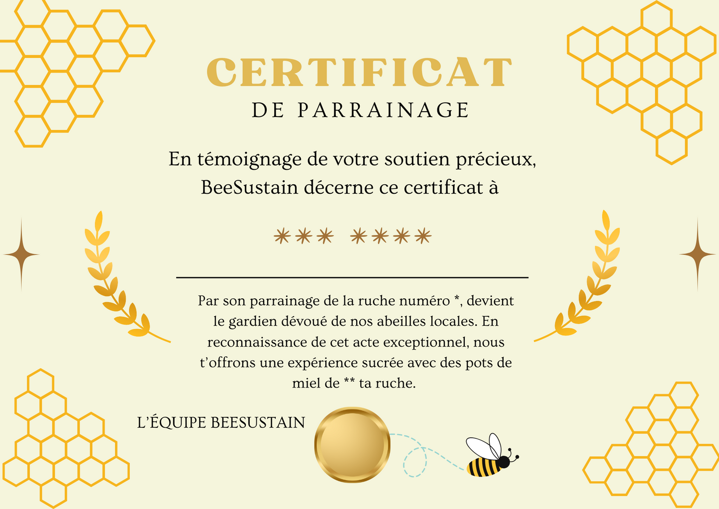 Parraine une ruche entière